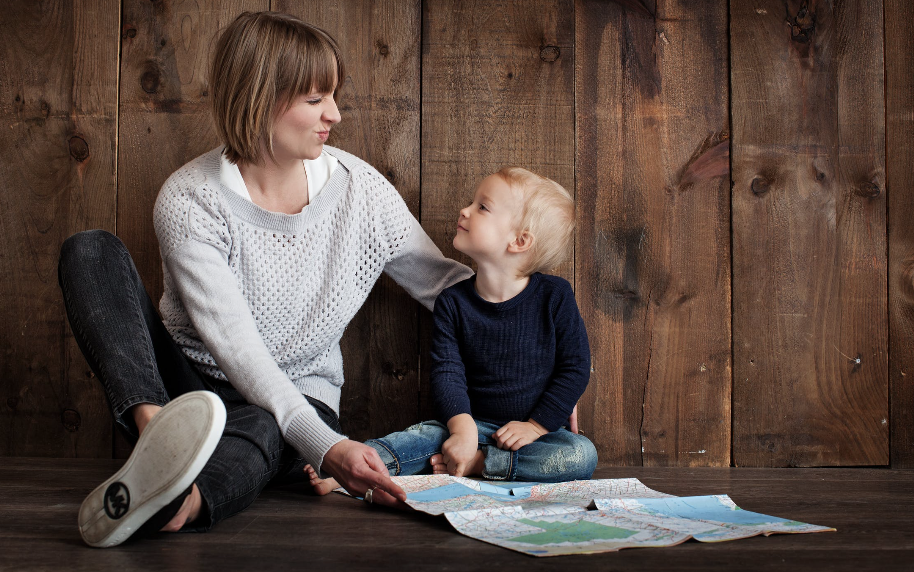 Parent-and-child-looking-at-map